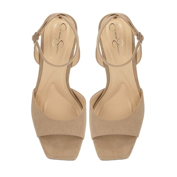 Jessica Simpson Jixte Sculptural Ankle-Wrap Platform Heels (Light Maple) - Picture 4 of 16